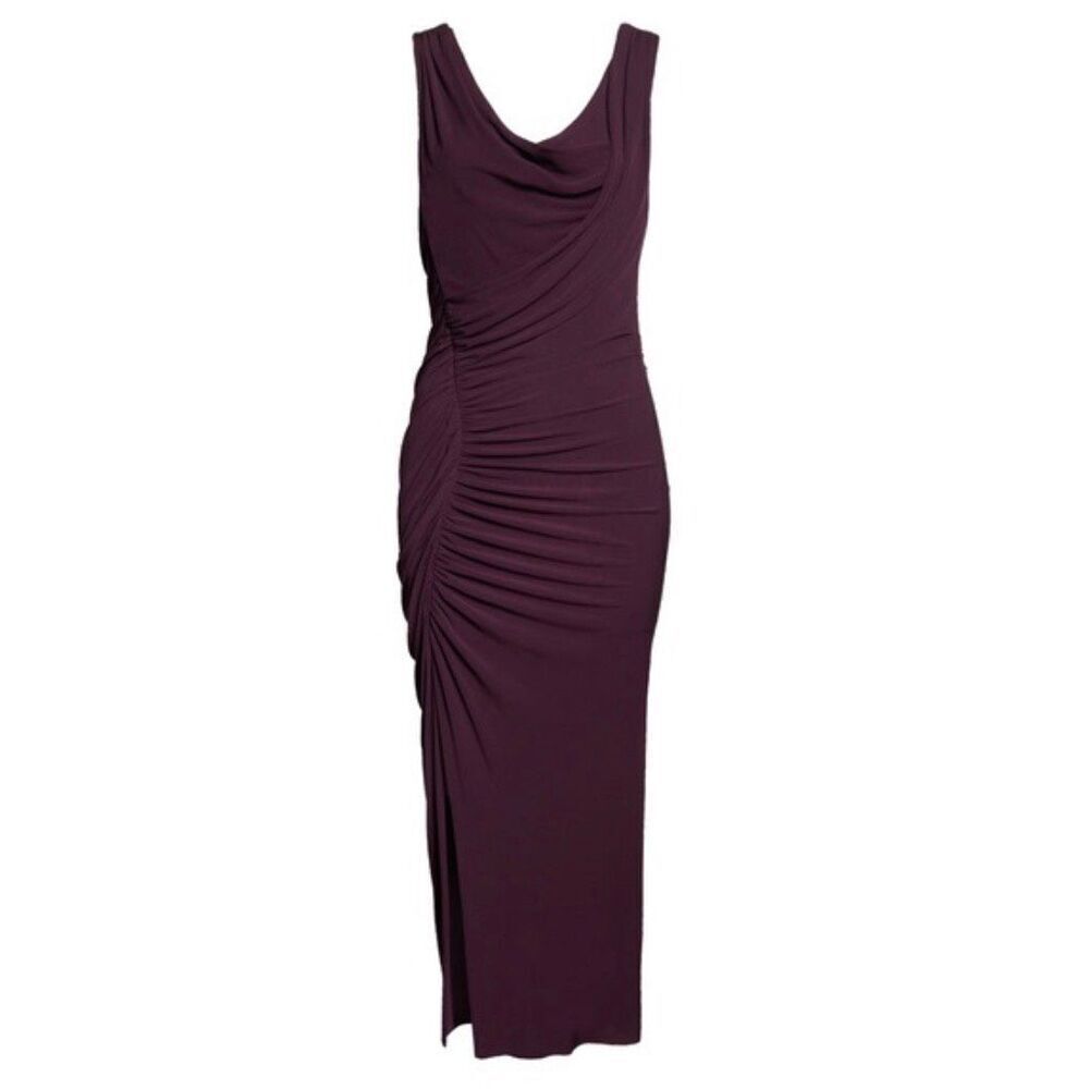 Jason Wu Collection Sleeveless Ruched Jersey Dress in Plum Size 2